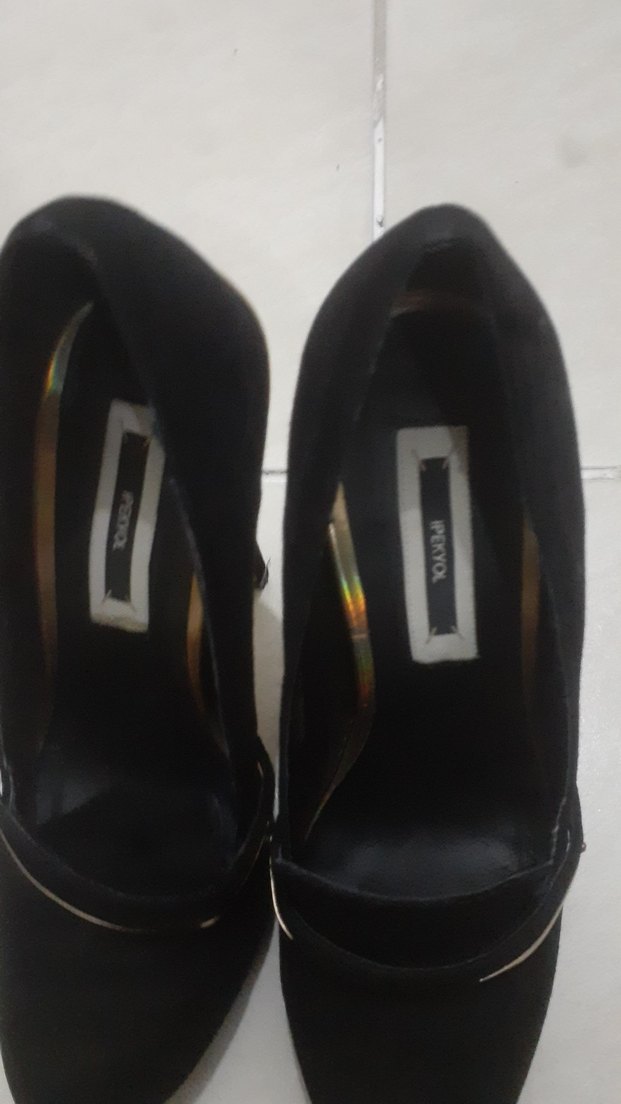 Klasik Siyah Tokalı Stiletto - Görsel 3