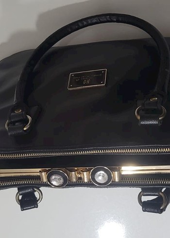 Siyah Parlak Deri Kadın Ofis Çantası hakiki deri - Görsel 3