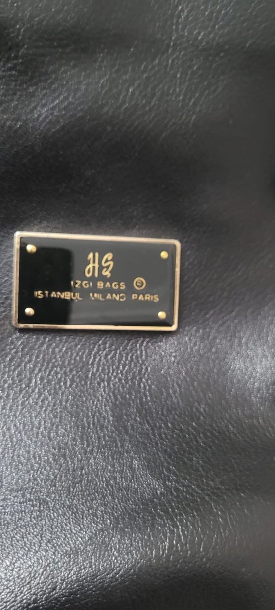 Siyah Parlak Deri Kadın Ofis Çantası hakiki deri - Görsel 5