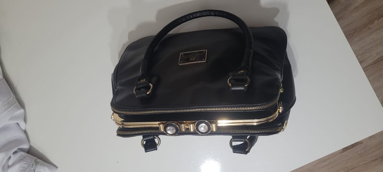 Siyah Parlak Deri Kadın Ofis Çantası hakiki deri - Görsel 3