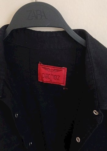 Siyah Erkek Denim Gömlek Uzun Kollu - Görsel 3