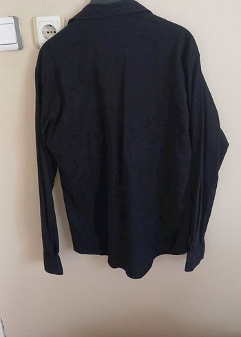 Siyah Erkek Denim Gömlek Uzun Kollu - Görsel 2