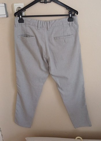 Gri Keten Erkek Pantolon - Görsel 3