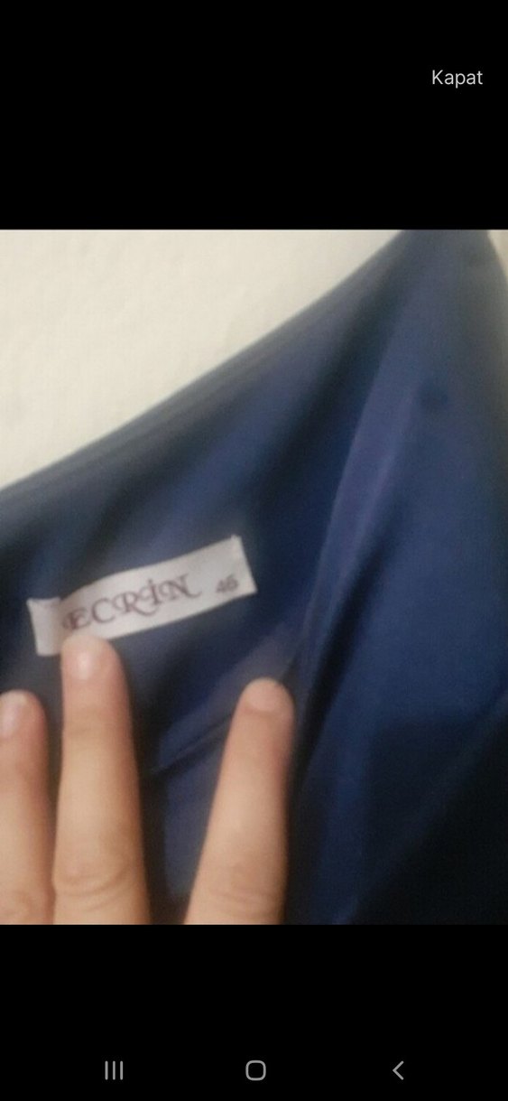 Lacivert Drapeli Uzun Abiye Elbise boy omuzdan 153 cm bel önden - Görsel 3