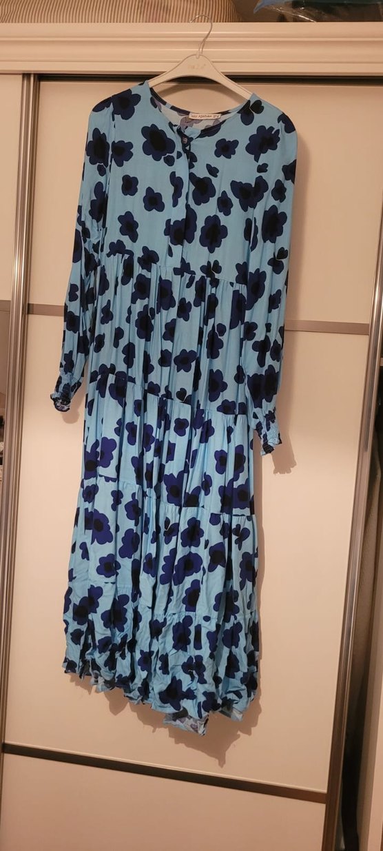 Diger Mavi Uzun Bohem Elbise - Görsel 2