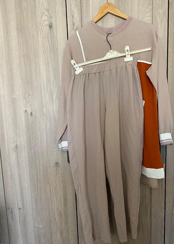 Bej Pamuklu Hamile Tişörtü, Uzun Kollu, Salaş - Görsel 5