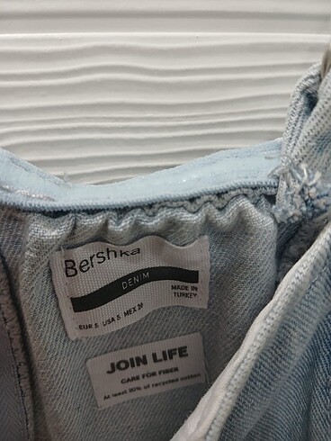 s Beden BERSHKA ASKILI KOT BLUZ-CROP