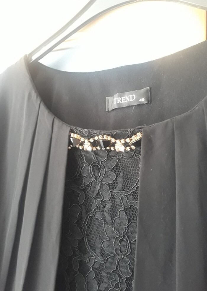 Siyah midi boy elbise  - Görsel 2