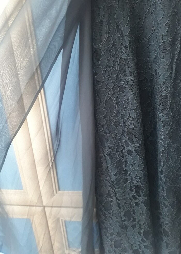 Siyah midi boy elbise  - Görsel 4