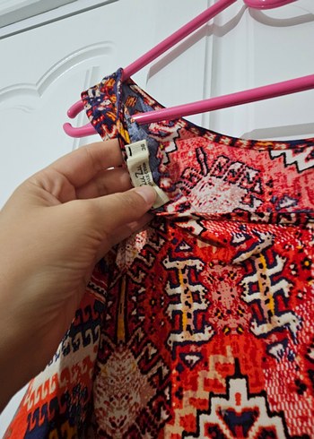 Örgü Detaylı Renkli Bohem Mini Bluz - Görsel 5