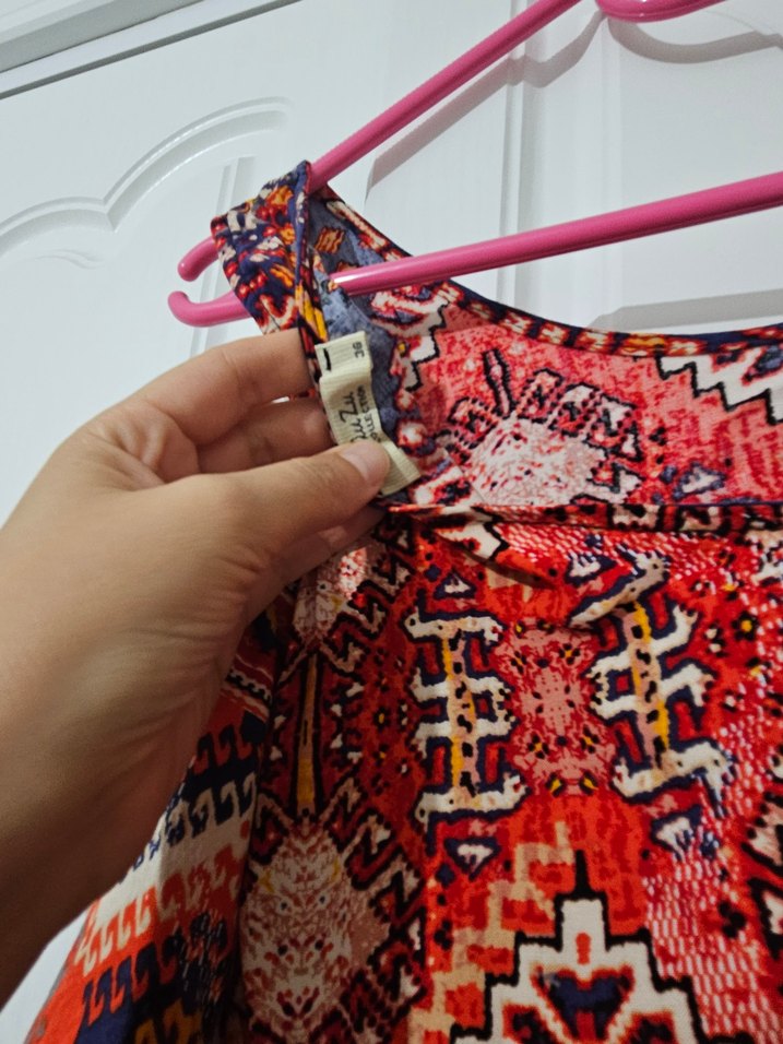 Örgü Detaylı Renkli Bohem Mini Bluz - Görsel 5