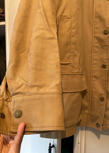 Düğmeli Camel Rengi Kadın Yün Ceket - Görsel 4