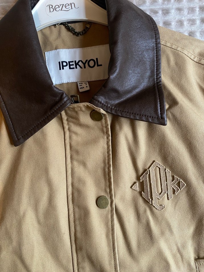 Düğmeli Camel Rengi Kadın Yün Ceket - Görsel 5