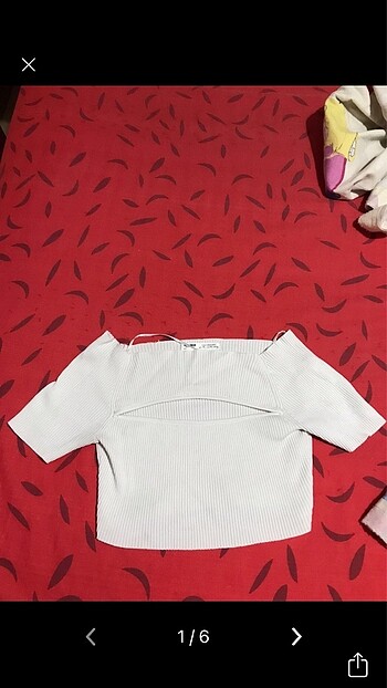 Pull&bear triko crop bluz
