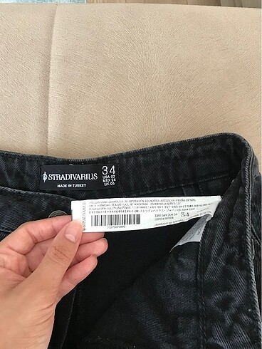Stradivarius Stradivarius denim sort etek siyah