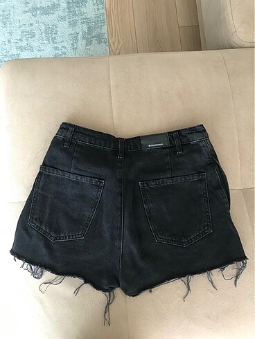 xs Beden siyah Renk Stradivarius denim sort etek siyah