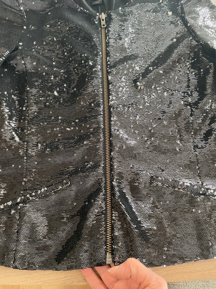 Siyah Parlak Deri Kadın Ceket - Görsel 5