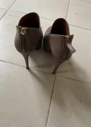 Deri Stiletto Topuklu Kadın Bot - Görsel 4