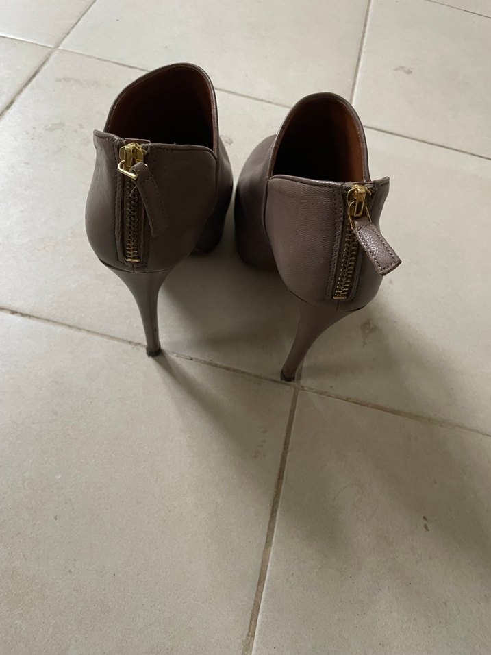 Deri Stiletto Topuklu Kadın Bot - Görsel 4