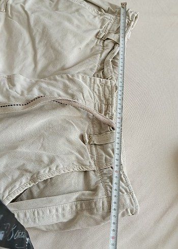 Bej Erkek Kargo Şort Bol Kesim - Görsel 6