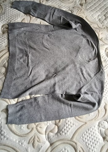 V Yaka Kadın İnce Triko Koton Kazak - Görsel 7