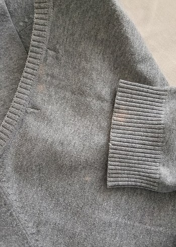 V Yaka Kadın İnce Triko Koton Kazak - Görsel 9