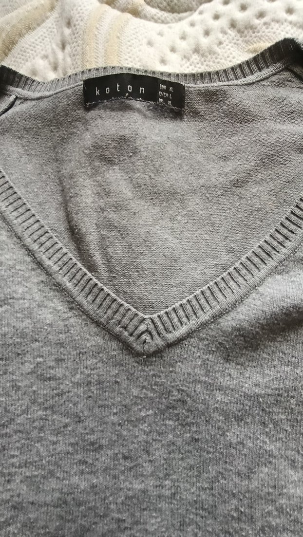 V Yaka Kadın İnce Triko Koton Kazak - Görsel 4
