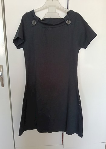 Düğme Detaylı ADL Siyah Midi Goth Kadın Elbise - Görsel 5