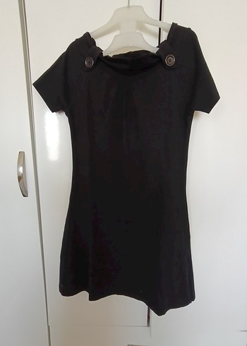 Düğme Detaylı ADL Siyah Midi Goth Kadın Elbise - Görsel 3