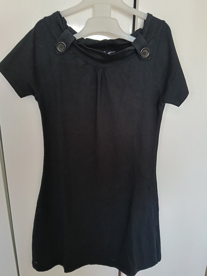 Düğme Detaylı ADL Siyah Midi Goth Kadın Elbise - Görsel 4