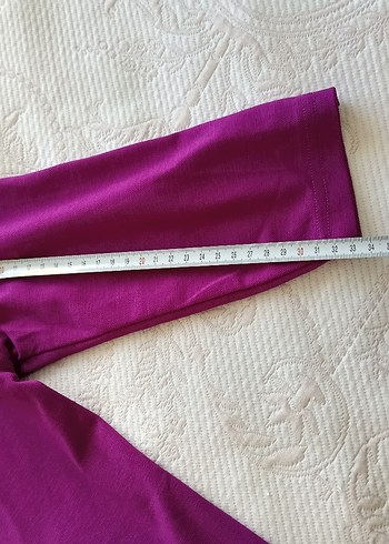 Mor V Yakalı Kadın İnce Triko - Görsel 5