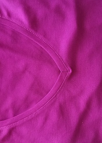 Mor V Yakalı Kadın İnce Triko - Görsel 4