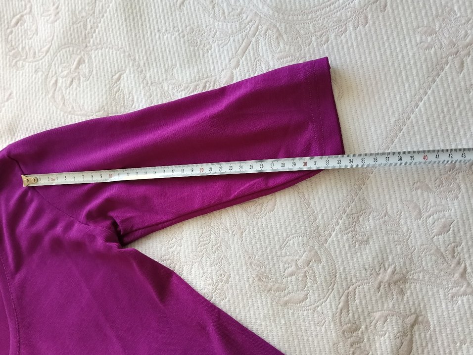 Mor V Yakalı Kadın İnce Triko - Görsel 5