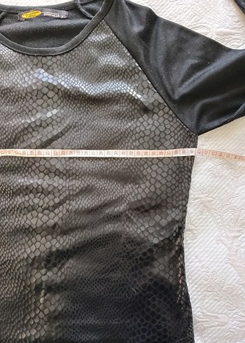 Siyah Baskılı Desenli Bluz - Görsel 7