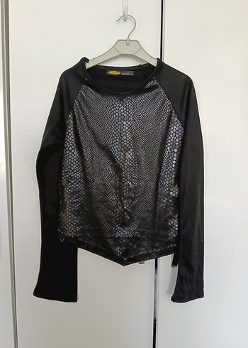 Siyah Baskılı Desenli Bluz - Görsel 2