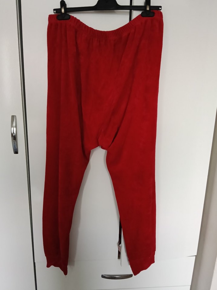 Kırmızı Hamile Eşofman Altı Rahat Kesim - Görsel 4