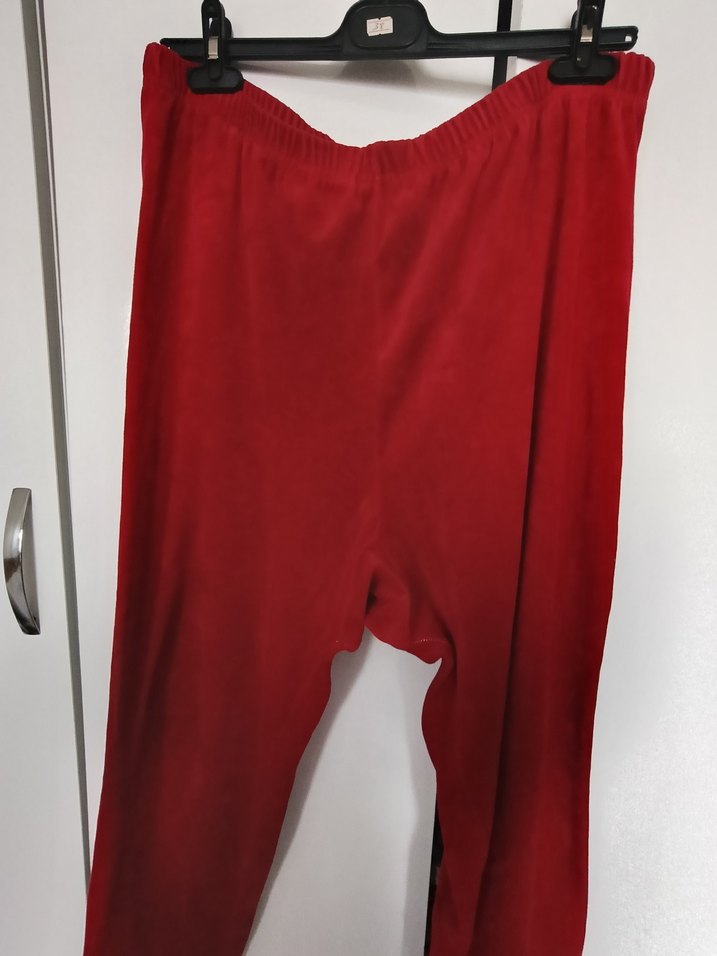 Kırmızı Hamile Eşofman Altı Rahat Kesim - Görsel 2