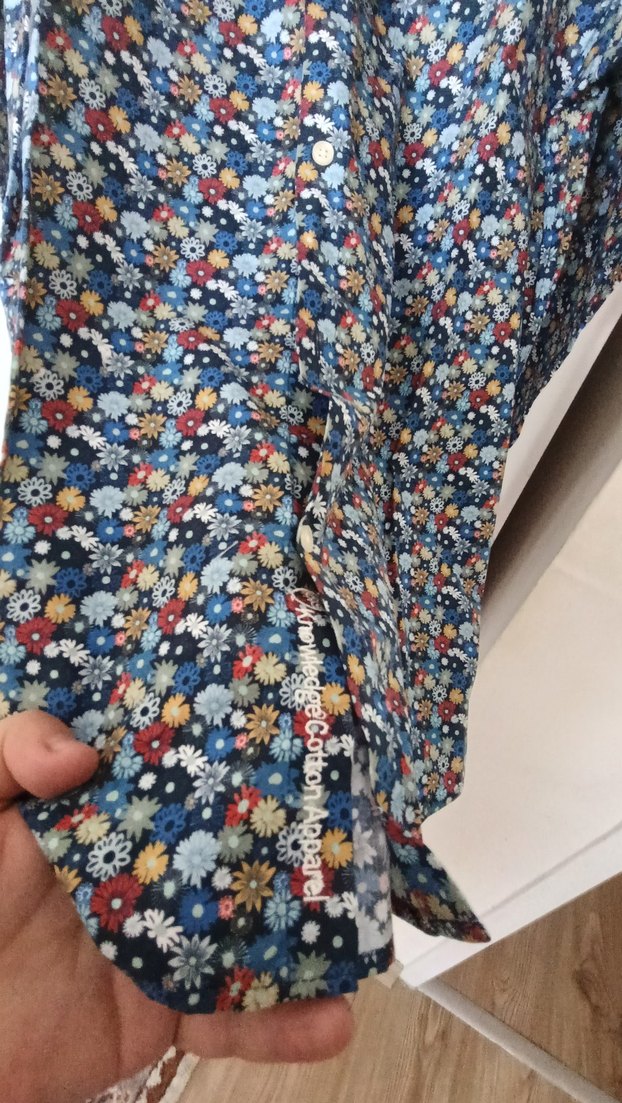 Çiçek Desenli Uzun Kollu Erkek Gömlek - Görsel 5