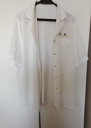 Zara Düğmeli Beyaz Kadın Gömlek