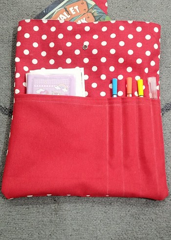 Kırmızı Puantiyeli Planlayıcı Kılıfı