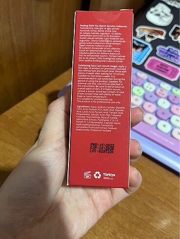 Diğer She vec red velvet face aha bha serum peeling