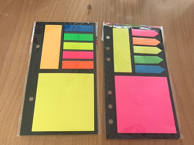 2 adet postit yapışkanlı not kağıdı