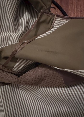 Kadın Gri Kapüşonlu Midi Yağmurluk - Görsel 6