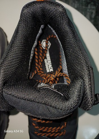 Gri Turuncu Bağcıklı Erkek Outdoor Waterproof Ayakkabı - Görsel 3