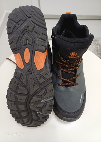 Gri Turuncu Bağcıklı Erkek Outdoor Waterproof Ayakkabı - Görsel 5