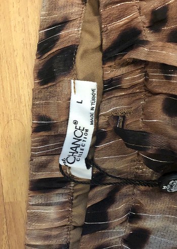 Zara Kahverengi leopar etek etiketlidir