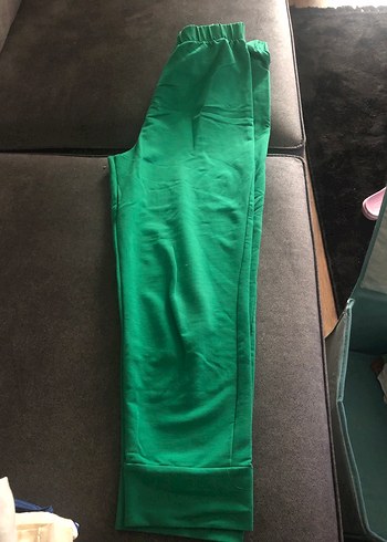 Kadın Yeşil Midi Kumaş Pantolon