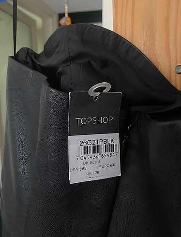 xs Beden Topshop deri elbise