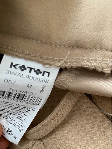 m Beden ten rengi Renk Koton pantolon