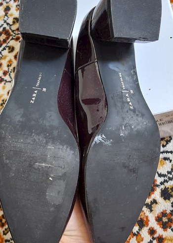 38 Beden kahverengi Renk Zara Klasik Topuklu Ayakkabı, 38 numara